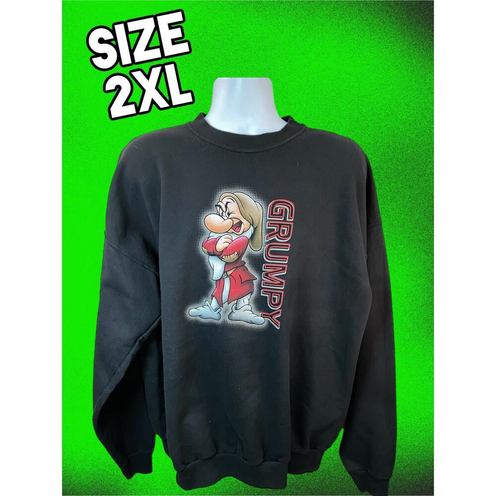 VINTAGE Disney Snow White & The Seven Dwarfs Grumpy Sweatshirt 2XL